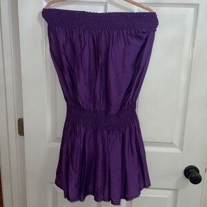 Sofia purple strapless dress mini